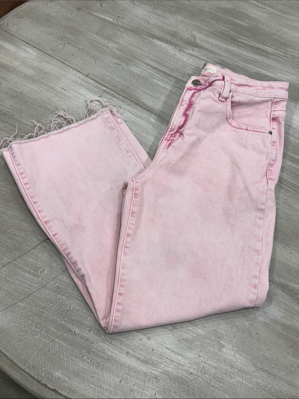 Risen Women's Pink High-Rise Jeans Size 9 - Picture 1 of 8